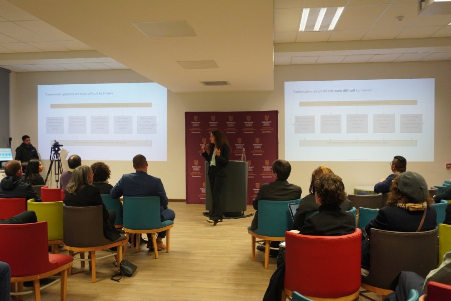 Lilas Demmou speaking at the OECD Economic Survey of South Africa