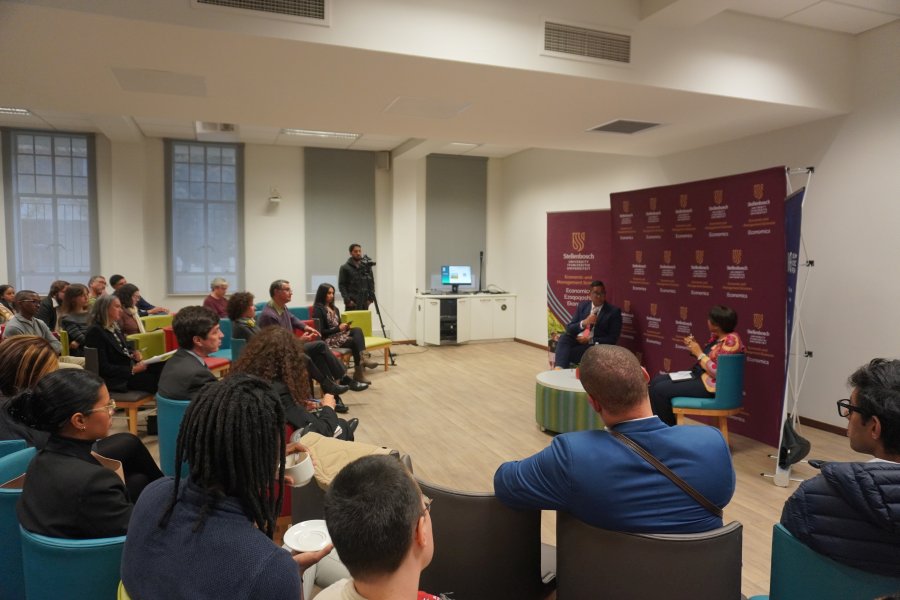 Deputy Governor of the South African Reserve Bank (SARB) Fundi Tshazibana and Craig Lemboe Deputy Director at the BER speaking on climate related risks