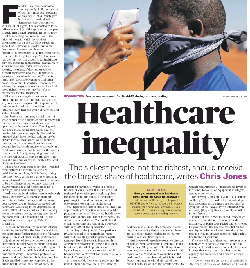 News COVID19 pandemic shows not all South Africans...