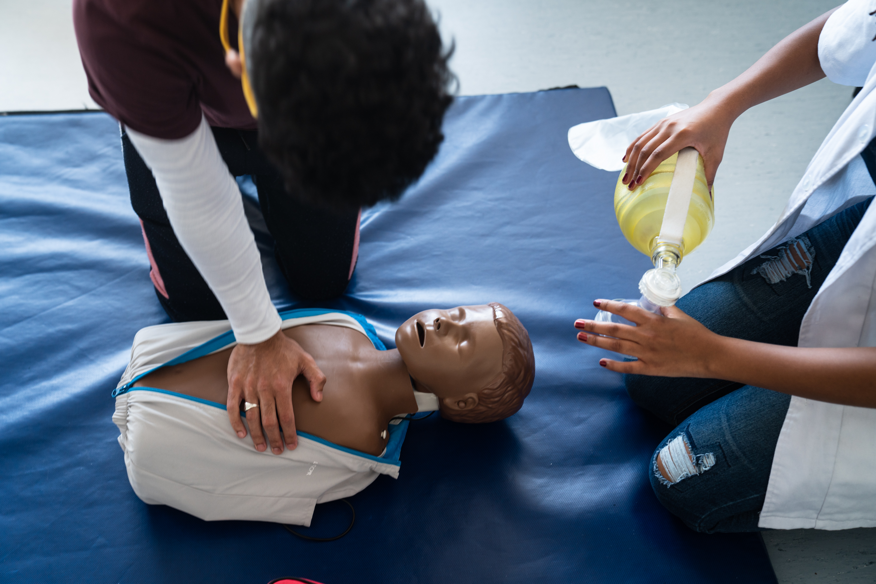 Practicing paediatric resuscitation techniques